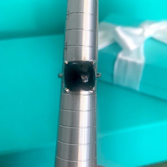 Tiffany & Co Large Sugar Stack Ring Black Onyx Paloma Picasso Stone  12mm size 5 - Picture 8 of 14